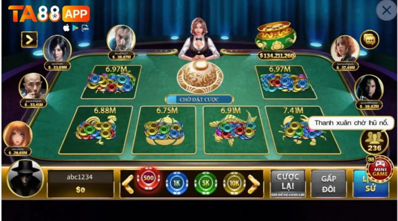 Tỷ lệ ăn thưởng game Bầu cua TA88