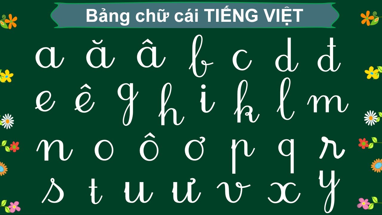 29 chữ cái tiếng việt