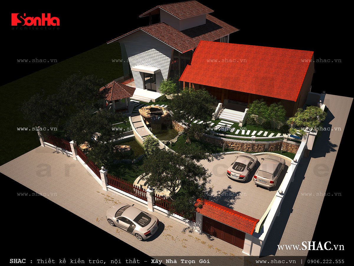 Biệt thự sân vườn đẹp