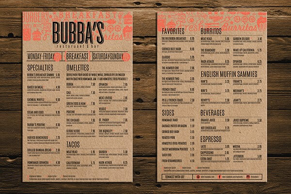 Các món ăn nhà hàng bằng tiếng anh