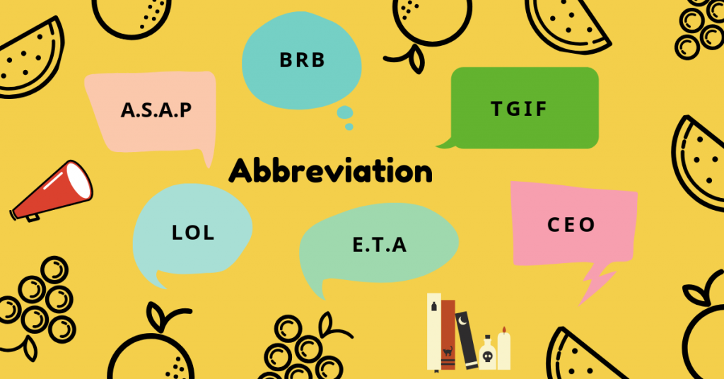 Các thuật ngữ viết tắt trong tiếng anh