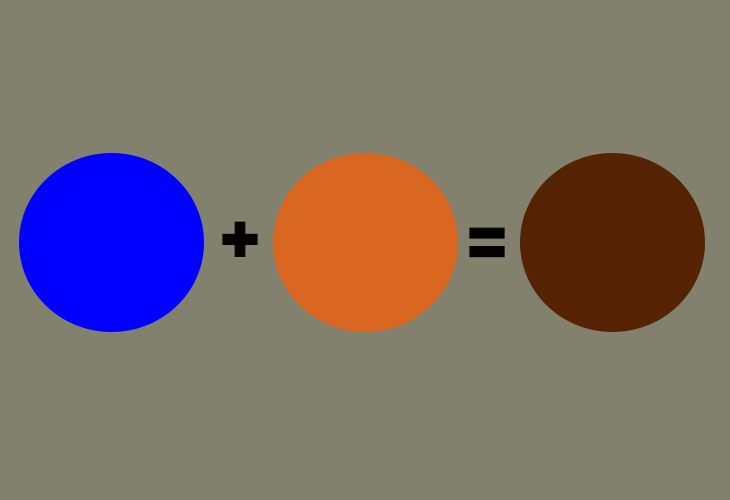 Cách trộn màu nâu