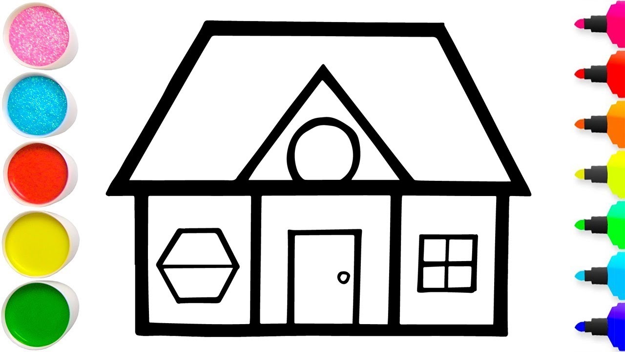 Cách vẽ ngôi nhà đẹp nhất đơn giản [Cách vẽ ngôi nhà 3d] - DYB