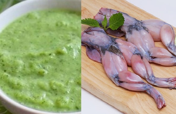 Cháo ếch nấu với gì