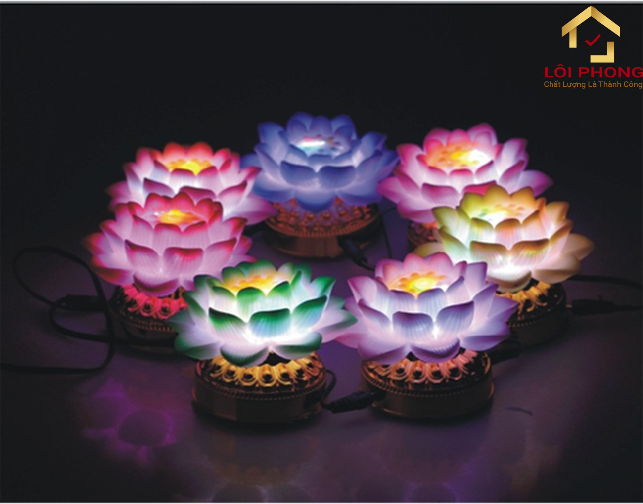 đèn thờ hoa sen