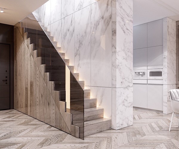 Gạch ốp tường cầu thang