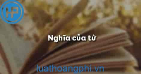 Giải thích nghĩa của từ