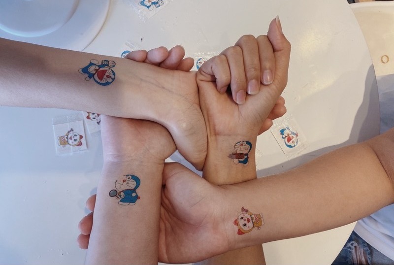 Hình xăm cặp doremon