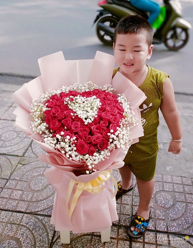 Hoa hồng hình trái tim đẹp