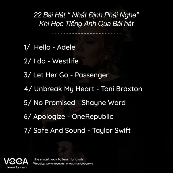 Học tiếng anh qua bài hát có lời dịch
