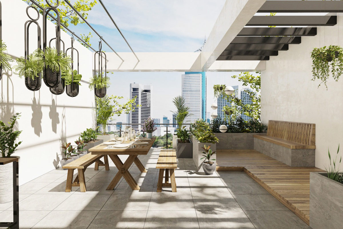 Mẫu sân thượng đẹp