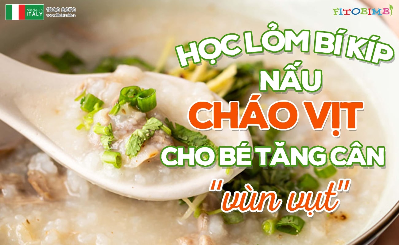 Nấu cháo vịt cho bé