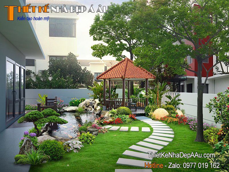 Sân vườn trước nhà đẹp