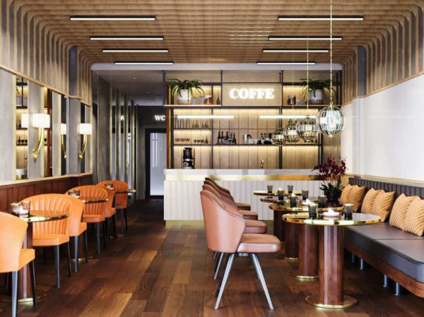 Thiết kế quán cafe đẹp ngang 4m