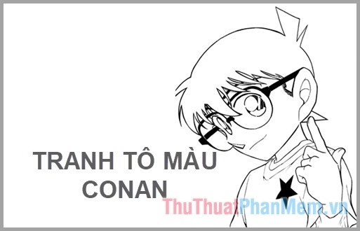 Mô hình giấy Tranh tô màu Anime Conan TTM0006  Kit168 Shop mô hình giấy