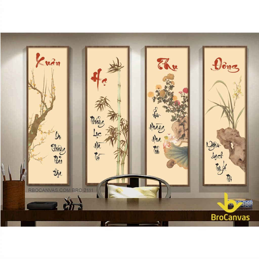 Tranh 4 mùa xuân hạ thu đông
