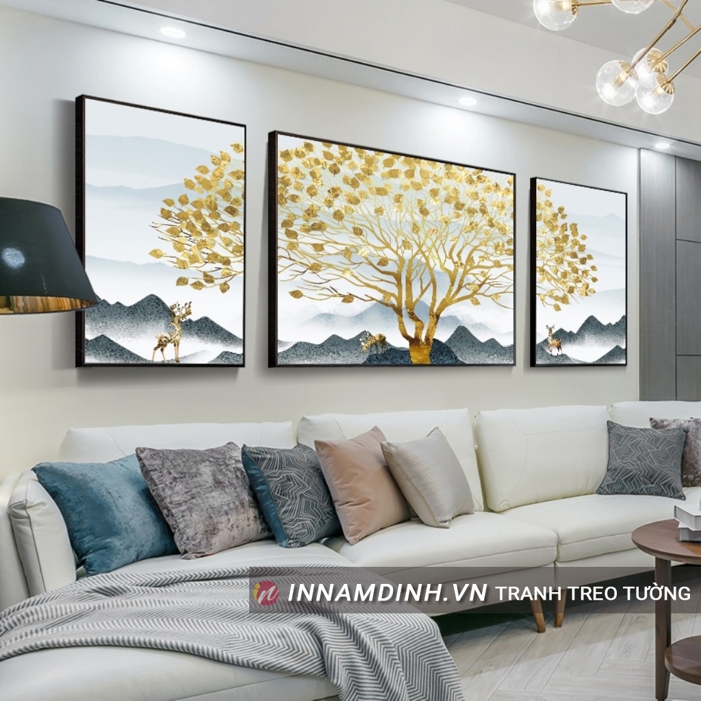 Tranh hươu tài lộc