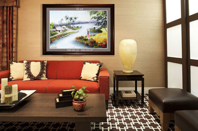 Tranh thêu tay phong cảnh