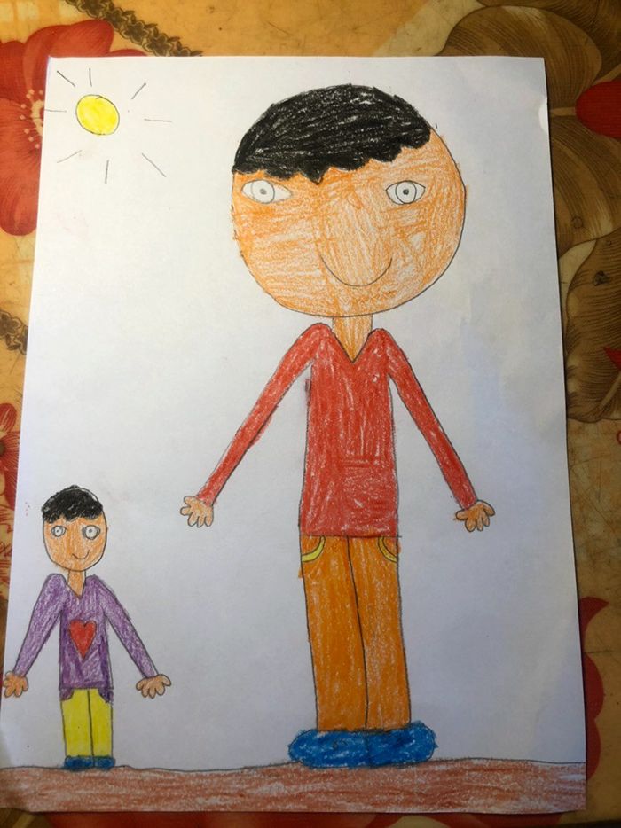 Vẽ tranh tặng bố