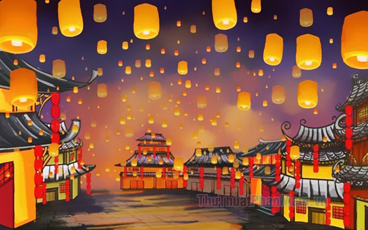 Vẽ Lễ hội quê em  Vẽ Hội hoa đăng  Draw lantern festival  YouTube